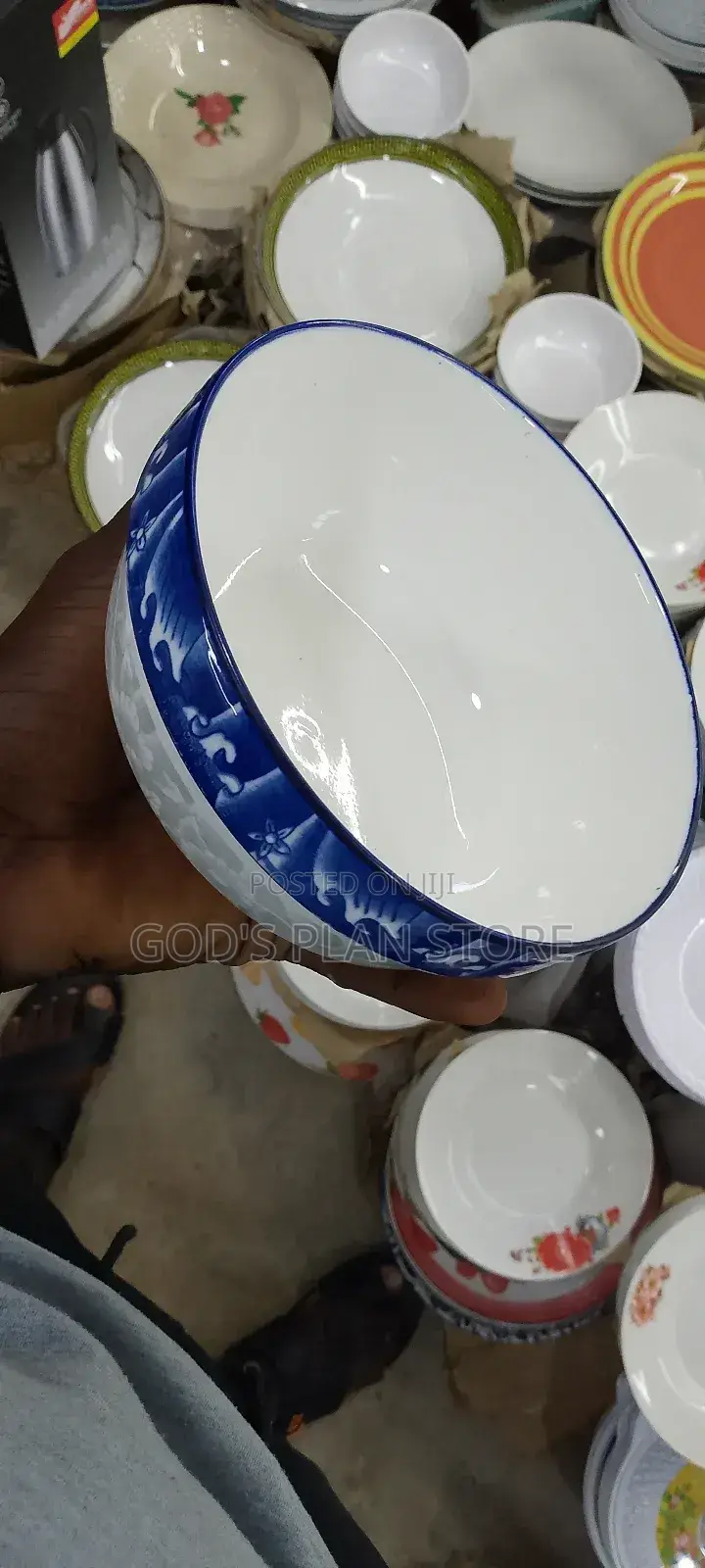 Ceramic Dinner Bowls 12pcs Blue