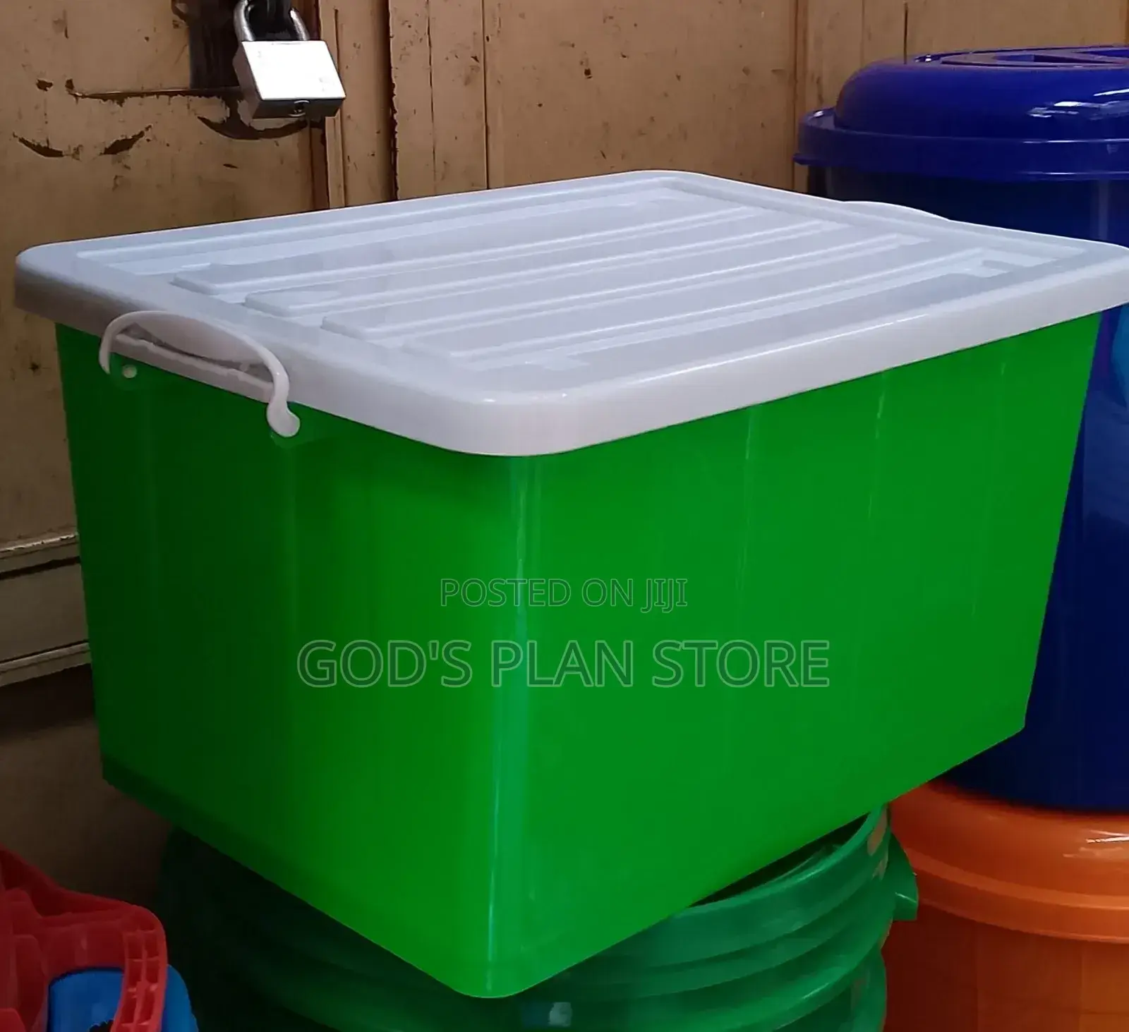 Plastic Storage Boxes Green