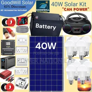 40w Solar Kit (40w Commercial Solar Energy System Full Kit)