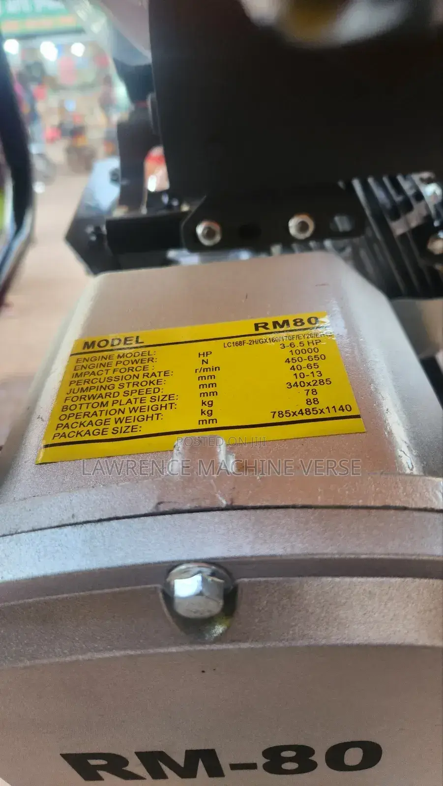 Gasoline Tamping Rammer Rm 80 6.5hp