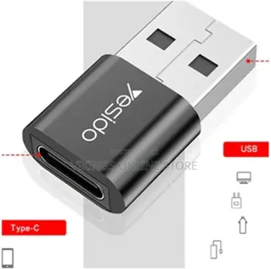 Yesido Gs09 Type-C to Usb Connector Adapter-Black