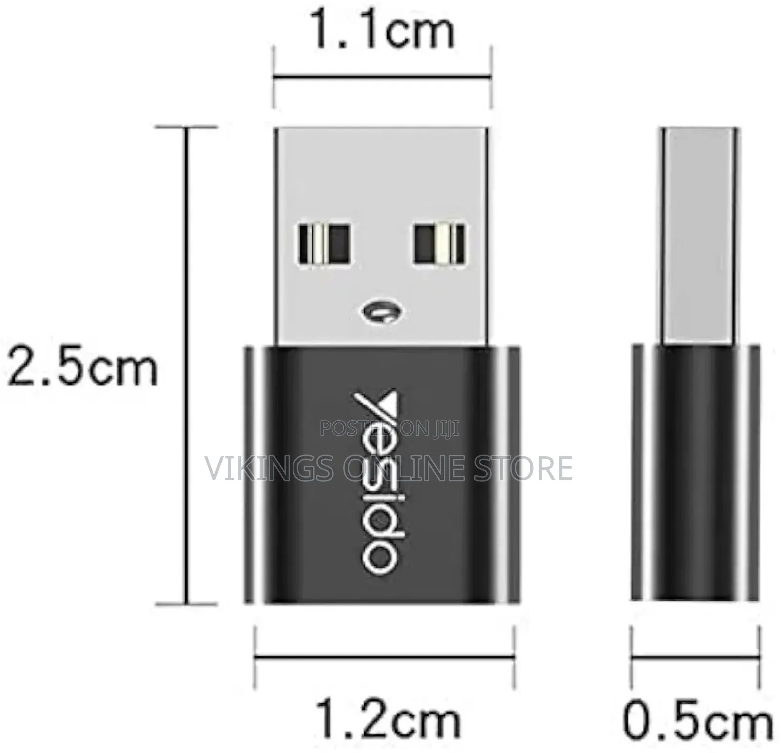 Yesido Gs09 Type-C to Usb Connector Adapter-Black