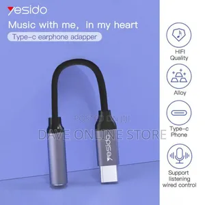 Yesido Yau19 Hifi Audio Adapter With Type C 3.5mm Jack -