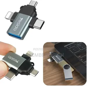 Gs15 3 in 1 Usb to Micro +Lightning + Type-C Otg Converter