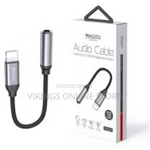 Yesido Yau21 Aux (Female) Audio Cable to Lightning – Black