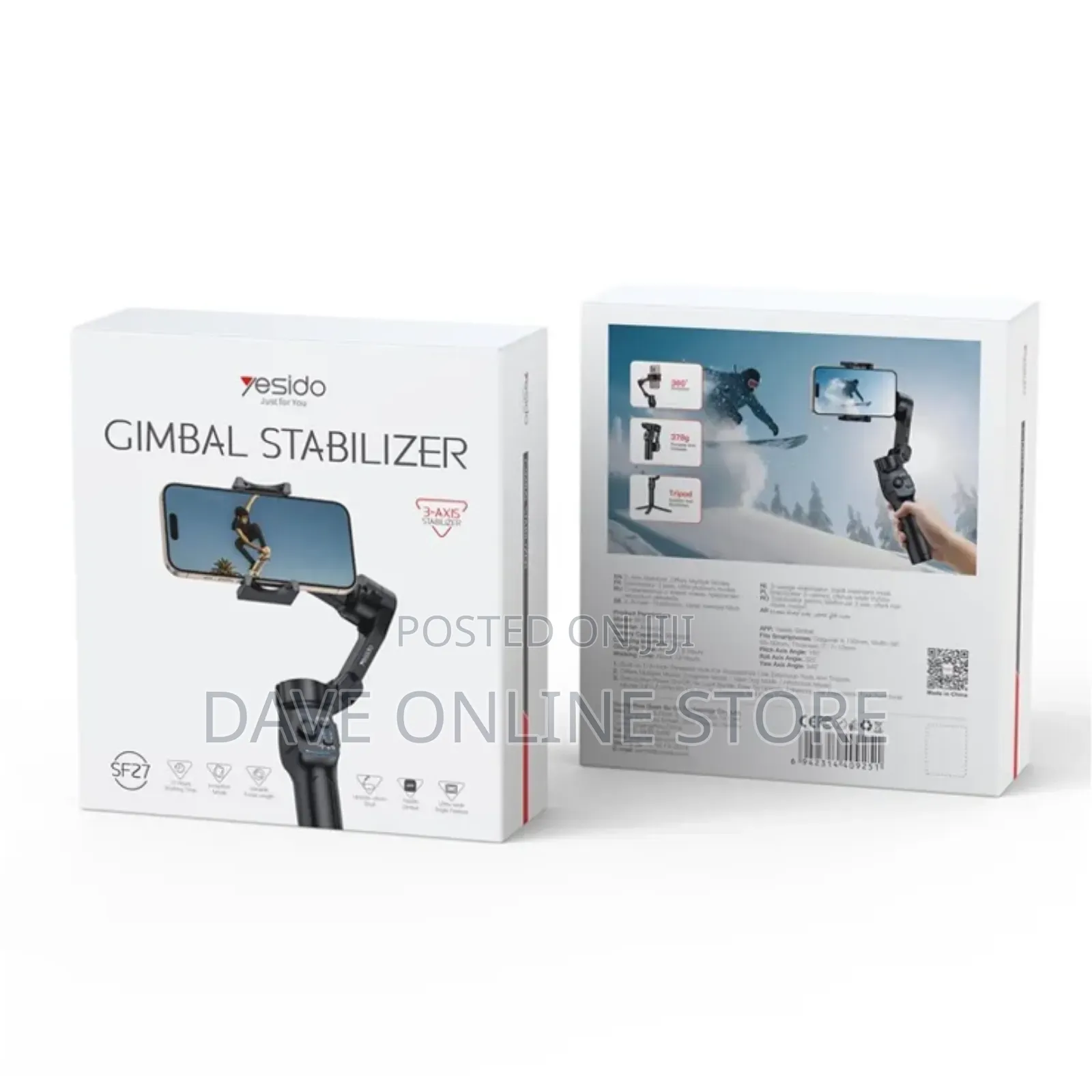 Yesido Sf27 4 Modes 3 Axis Handheld Gimbal Stabilizer