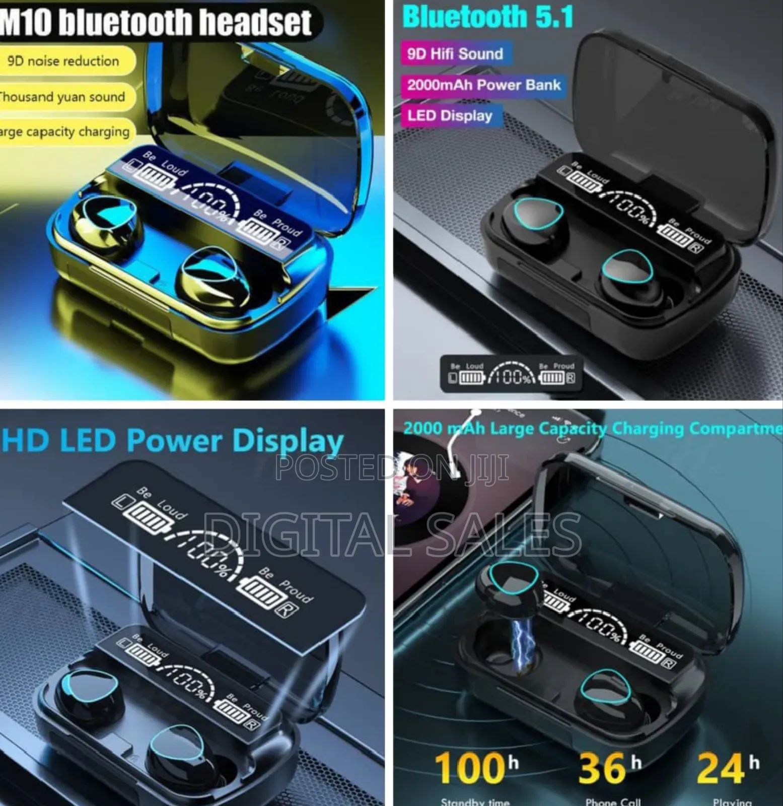 M10 Earbuds V5.3 Bt Wireless