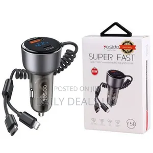 Yesido Y58 60w Fast Charging Car Charger Black