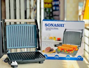 Sonashi Panini / Press Grill Maker With 2yrs Warranty
