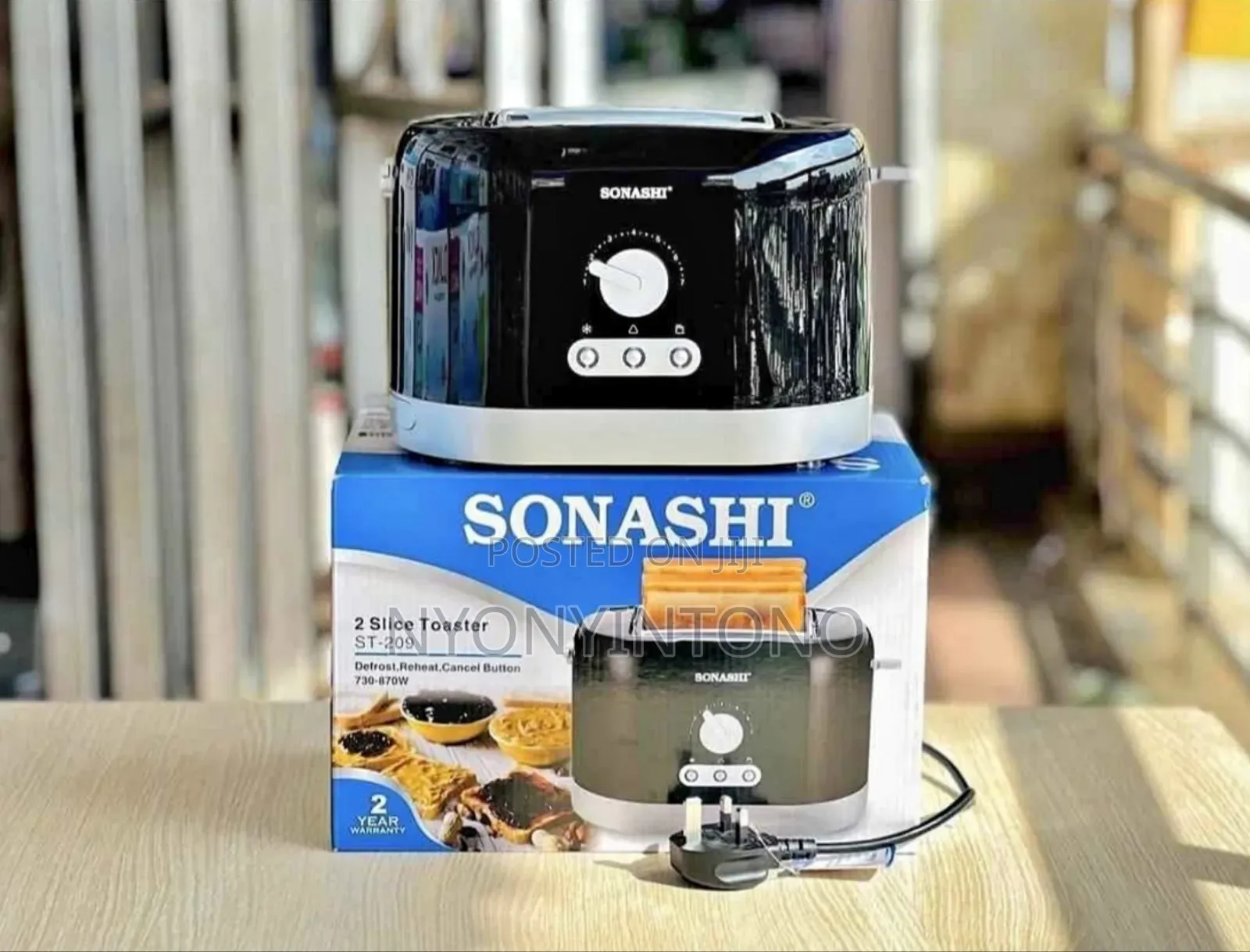 Sonashi High-Quality 2slice Bread Toaster With 2yr Warranty