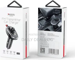 Yesido Y39 Fm Bluetooth Received Car Charger, Black | Y39