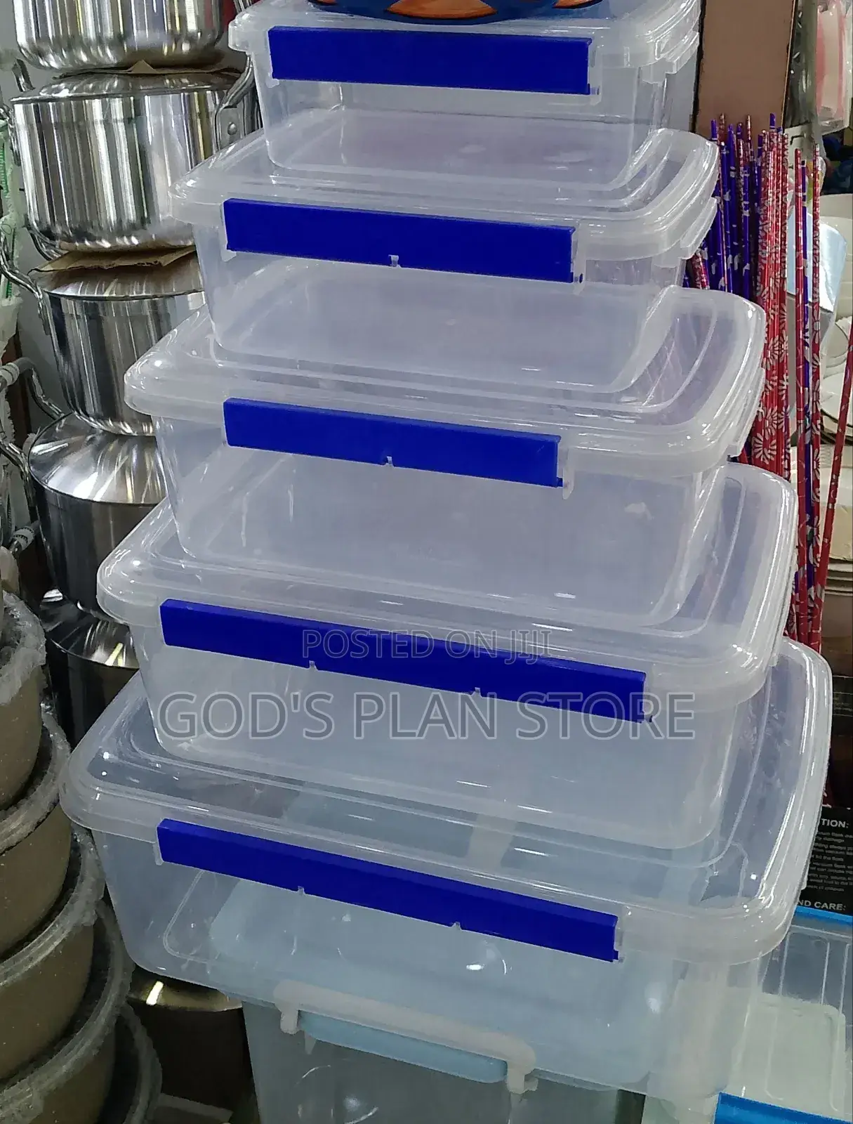 Plastic Storage Boxes Set 5pcs