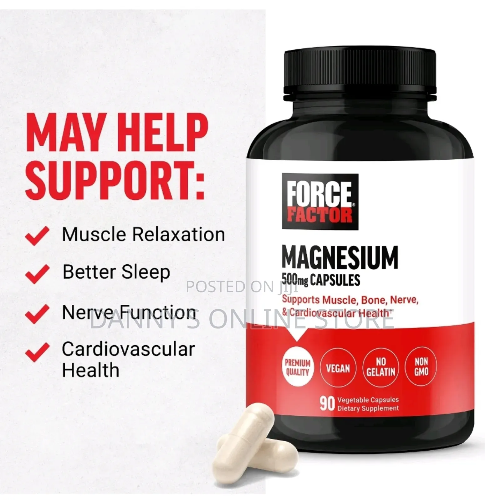 Force Factor Magnesium 500mg, 90 Capsules