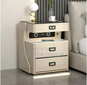Smart Bedside Cabinet With Safe Box And Wireless Charging