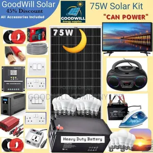 75w Solar Kit (75w Commercial Solar Energy System Full Kit)