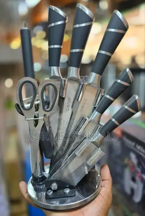 Non Stick Coated Chef Knives Black Set