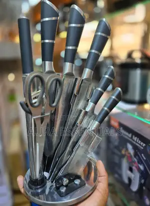 Non Stick Coated Chef Knives Black Set