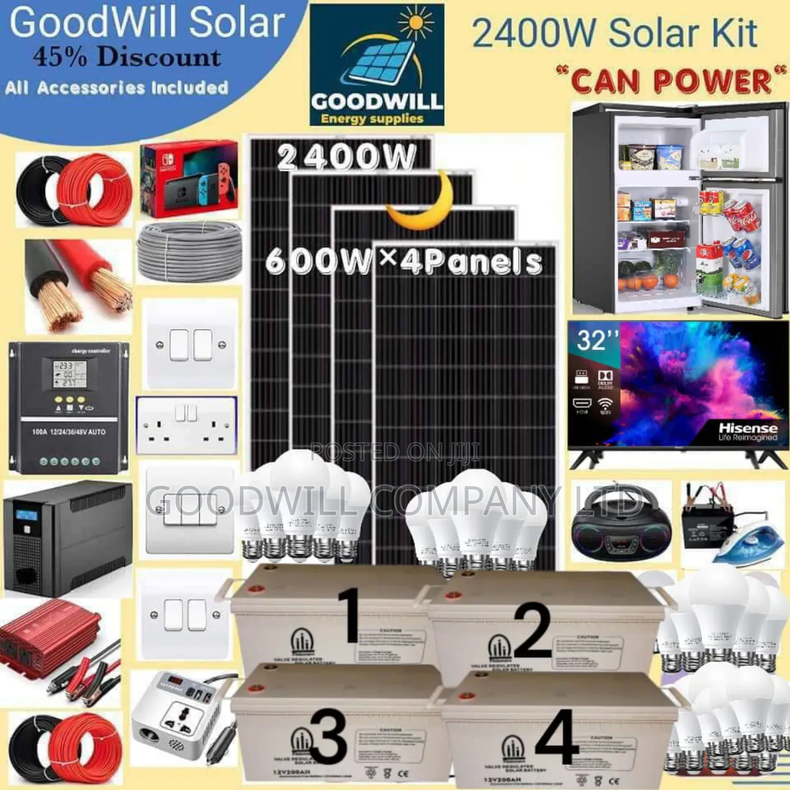 2400w Solar Kit (2400w Commercial Solar Energy System Kit)