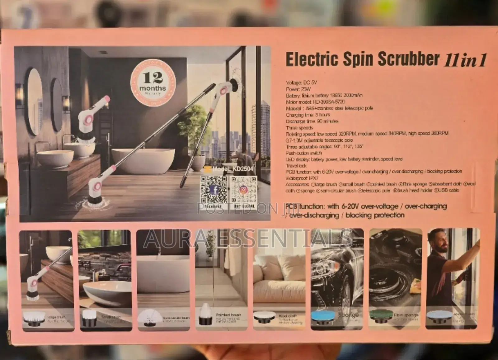 DSP 11 in 1 Electric Spin Scrubber
