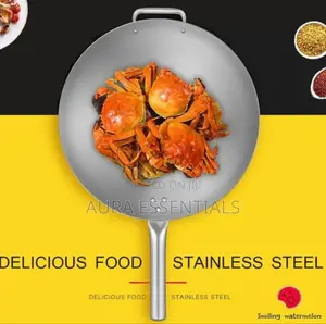 40cm Stainless Steel Frying Pan/Wok Pan