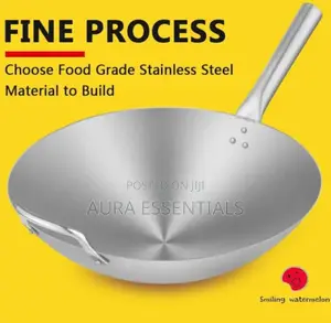 34cm Stainless Steel Frying Pan/Wok Pan