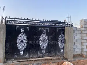 Black and White Sliding Gate