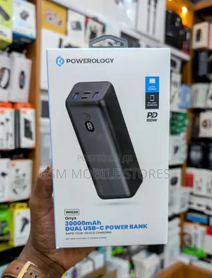 Powerology Onyx 30000mah 100w Dual Usb-C Power Bank