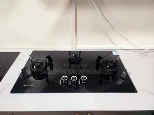 Milano Rechargeable Tripple Gas Hob Black Glass