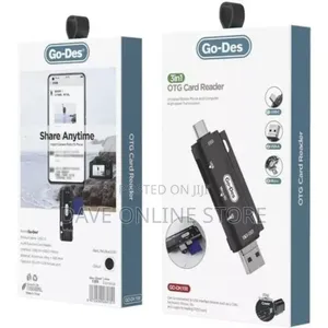 Go-Des Gd-Dk108 3 in 1 Type-C Usb 2.0 Otg Memory Card Reader