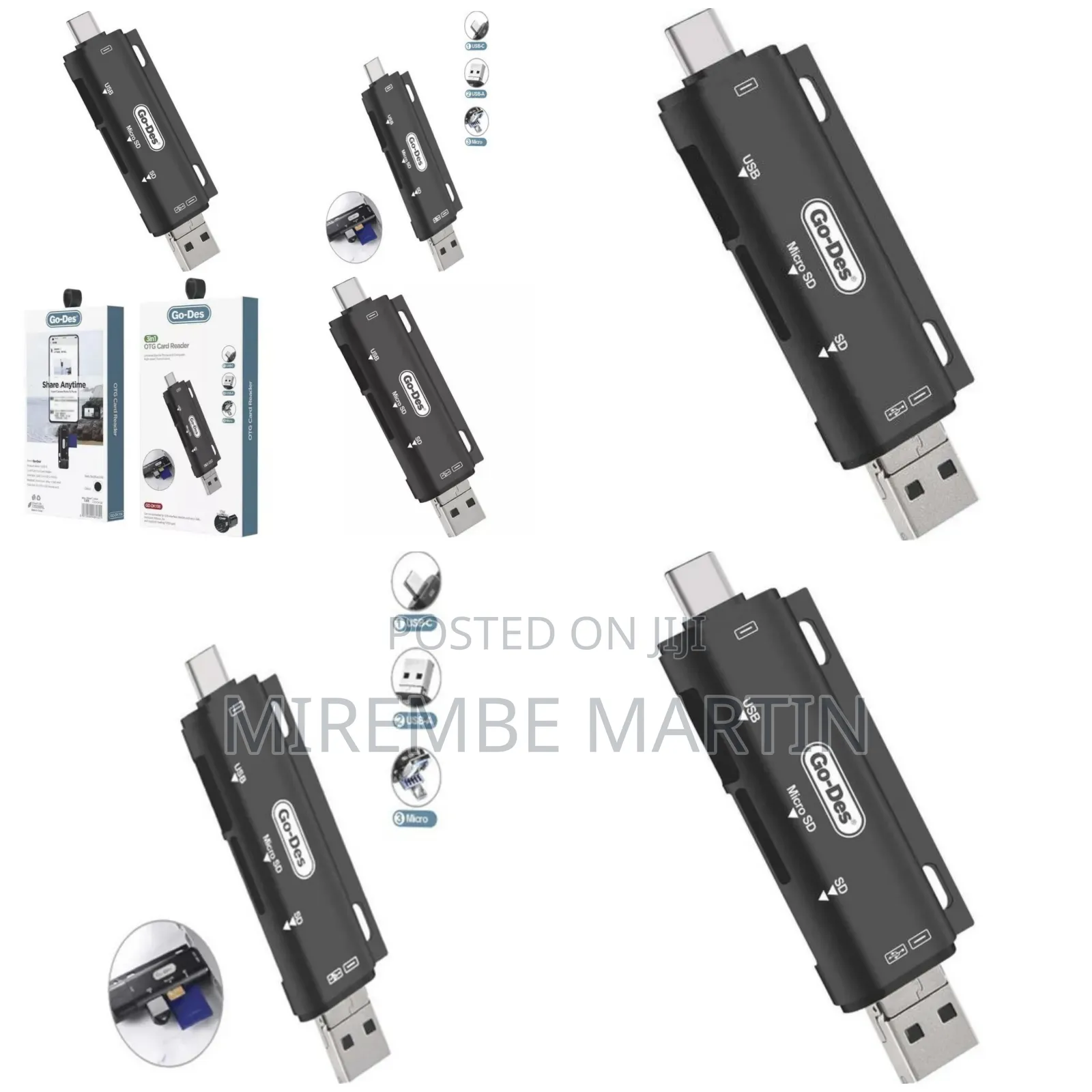 3 in 1 Otg Card Reader Go-Des