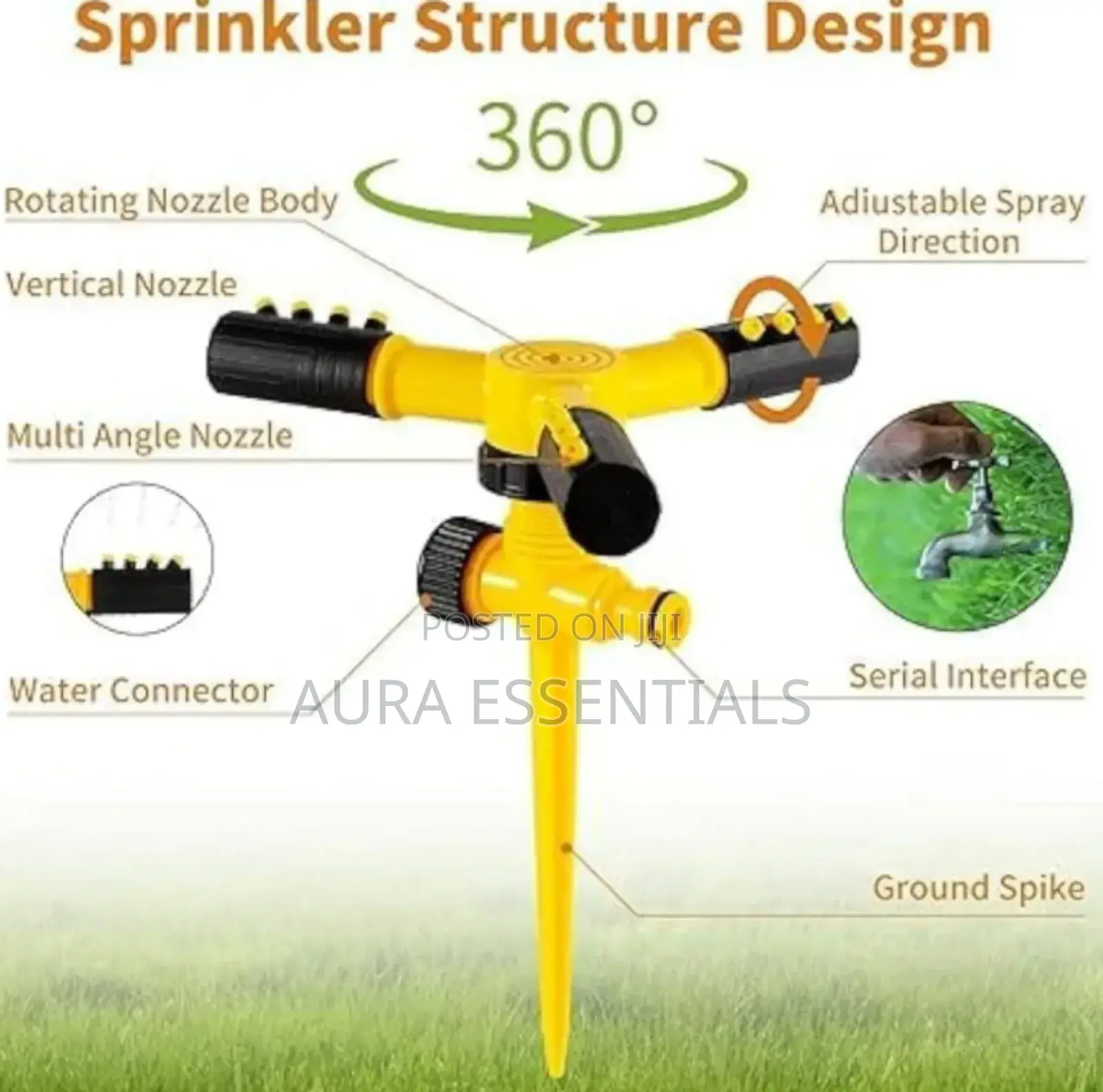 Ground Insert Three Fork Automatic Sprinkler
