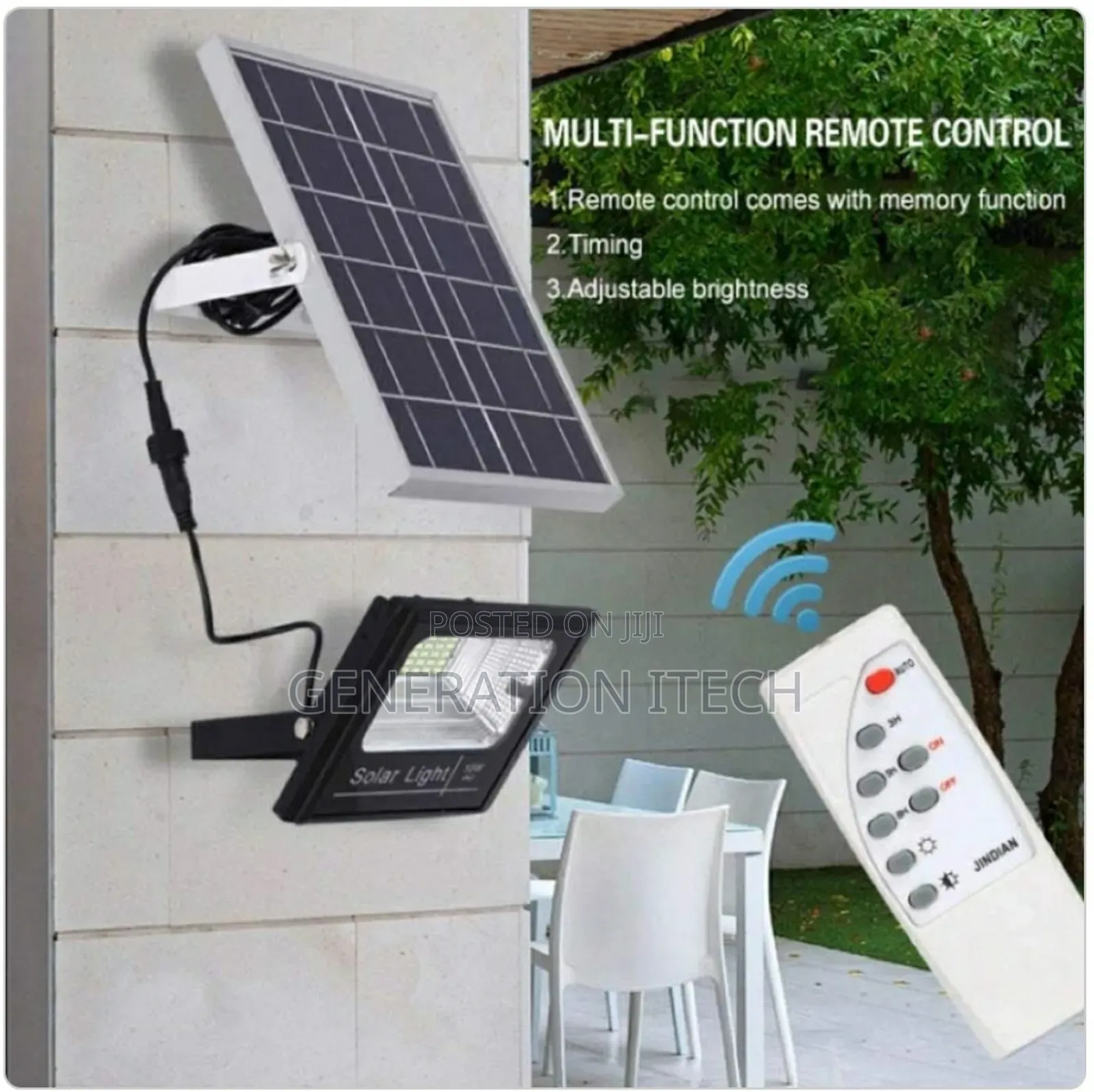Solar Flood Light 60w - Neelux-With Motion Sensor and Remote