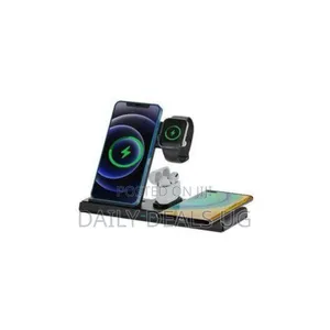 Yesido 18watts 4 in 1 Fast Wireless Charging Dock - Black