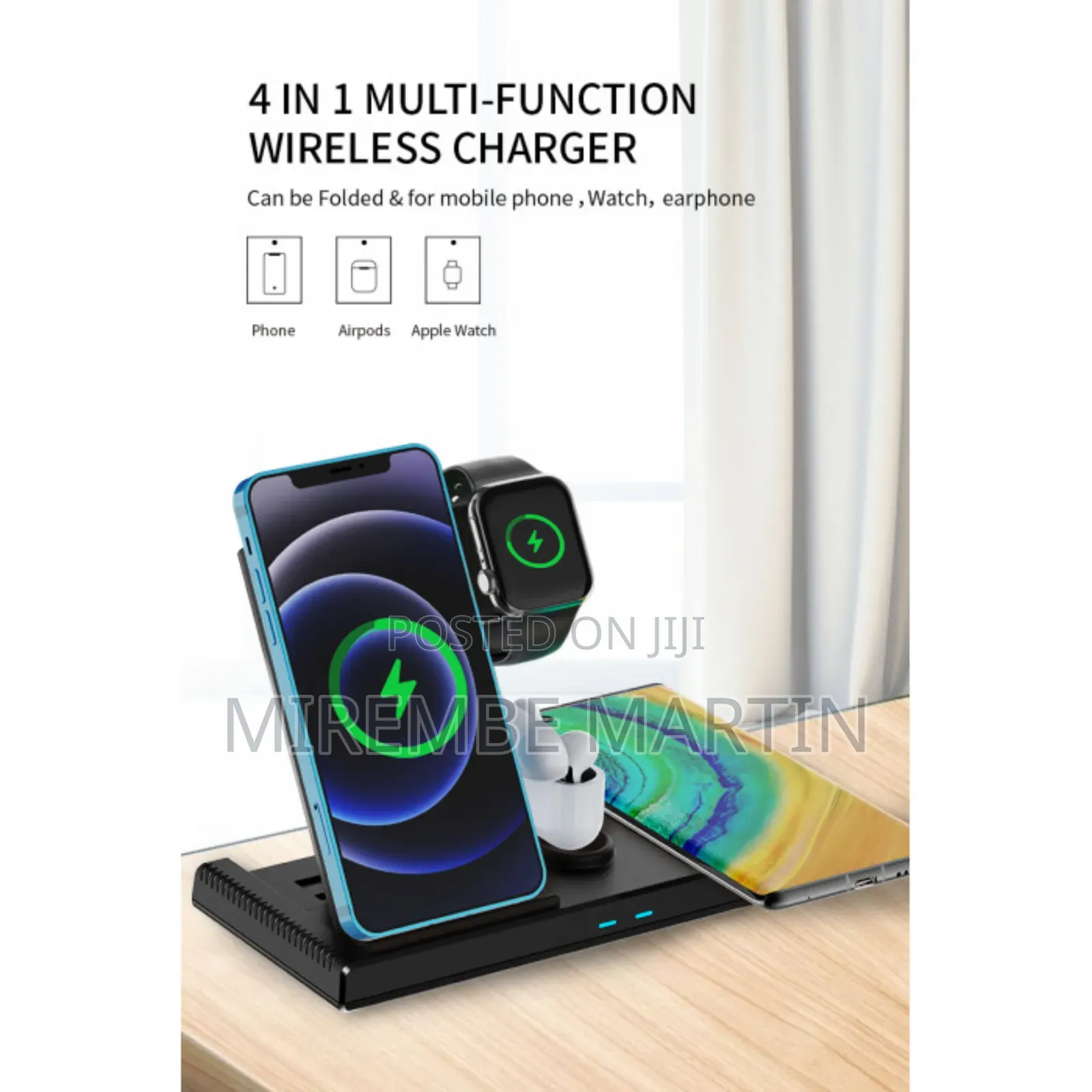 Ds13 Foldable Portable Usb Fast 4 in 1wireless Charging Dock