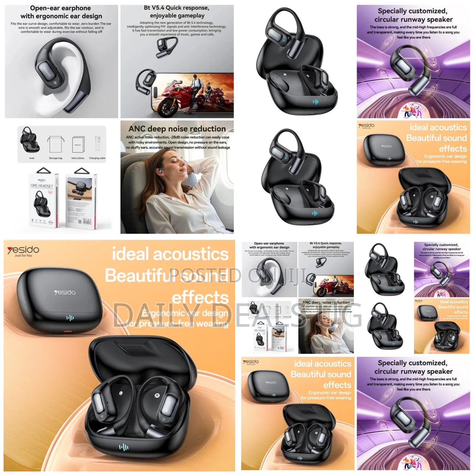 Yesido Wireless Earhook Earbuds