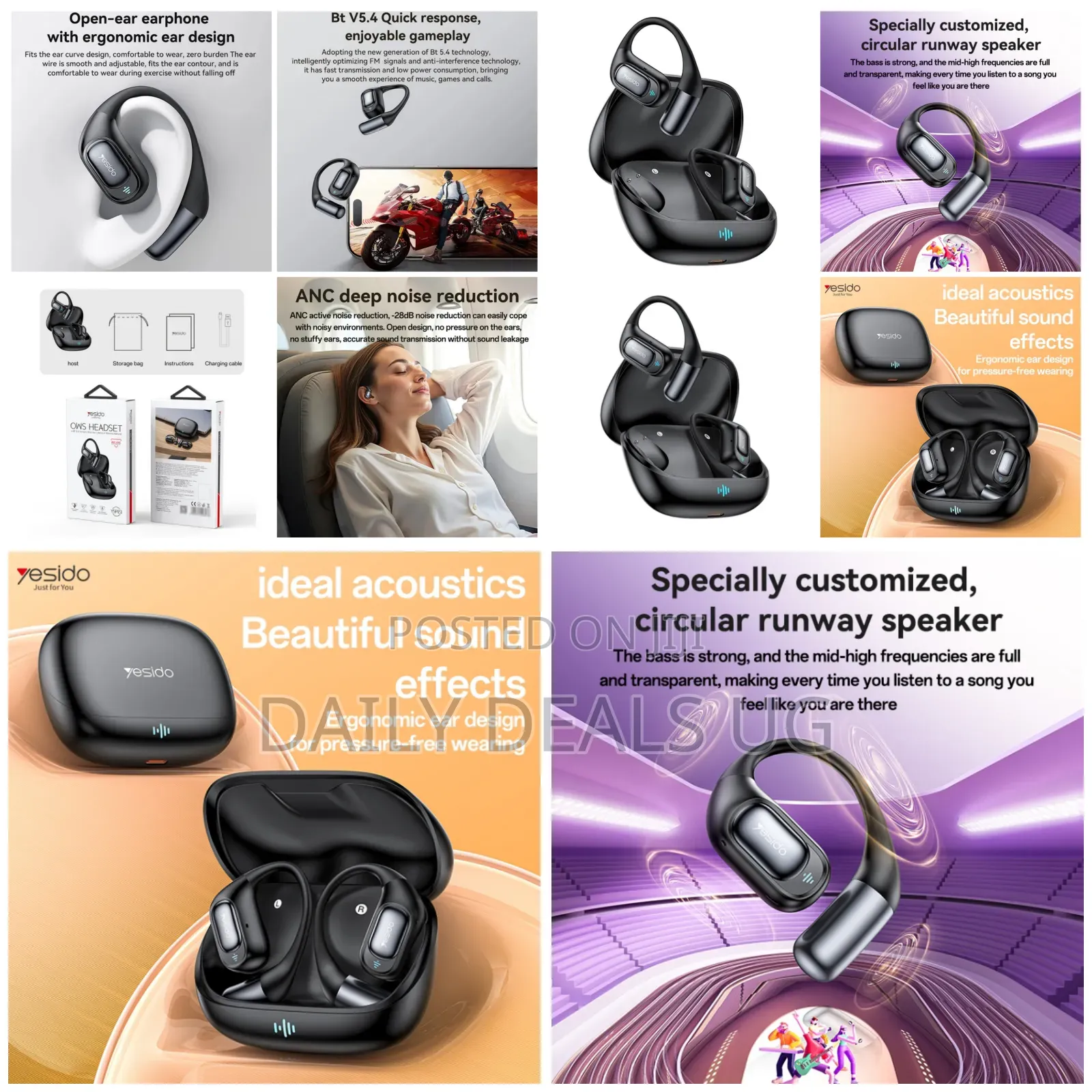 Yesido Wireless Earhook Earbuds