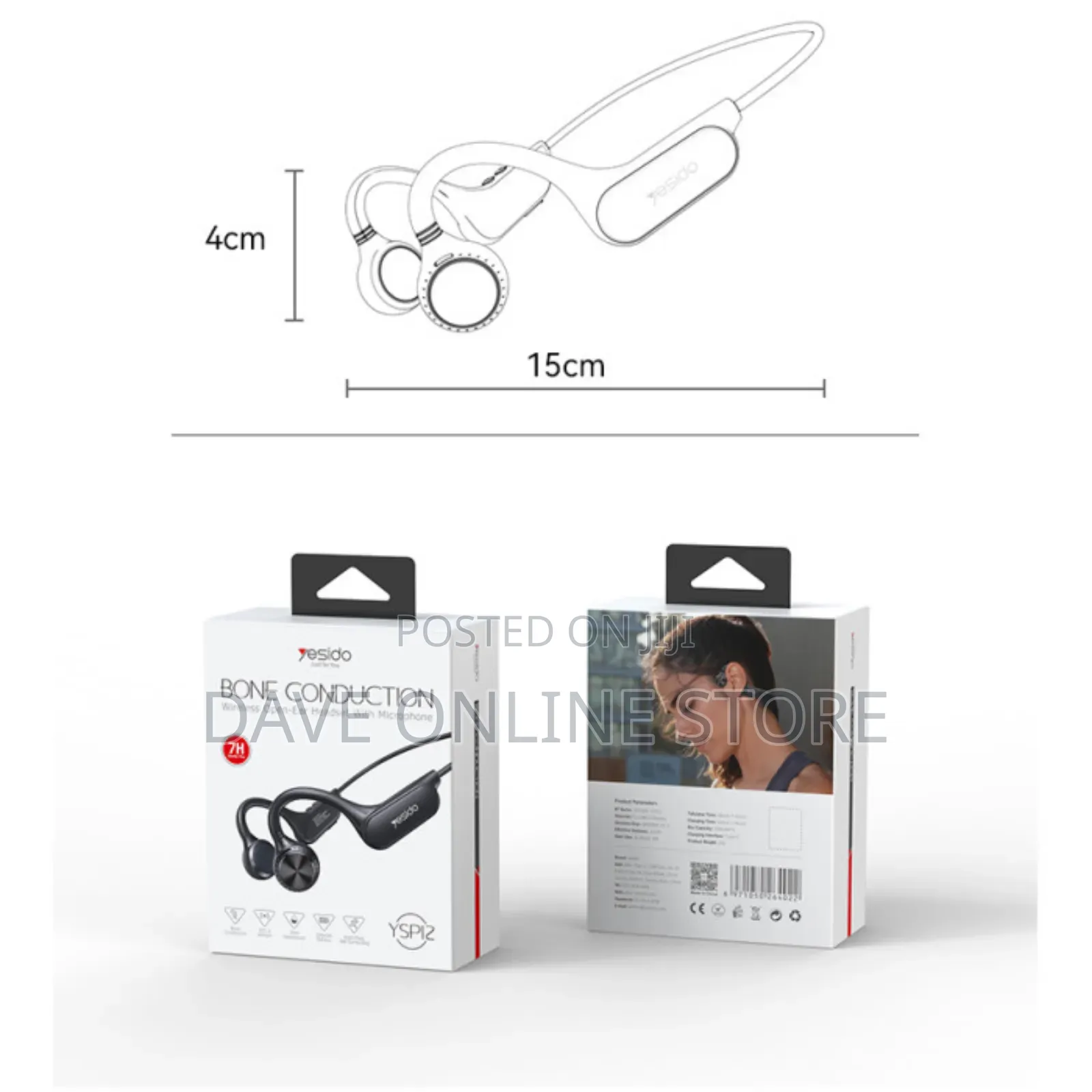 Ysp12 Bt5.3 Waterproof Wireless Bone Conduction Earphone