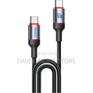Yesido Ca183 2m Pd60w Fast Charging Type-C to -C Data Cable