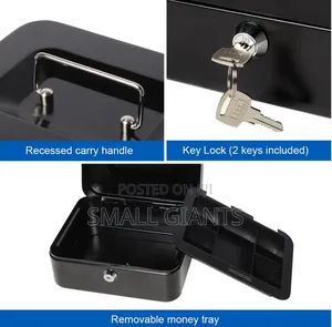 Cash Box With Coin Separator Tray