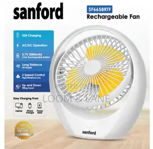 Sanford Mini Rechargeable Table Fan