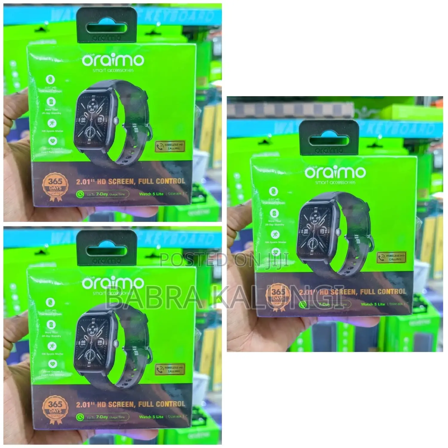 Oraimo Watch 5 Lite 2.01" Hd Calling Waterproof Smart Watch