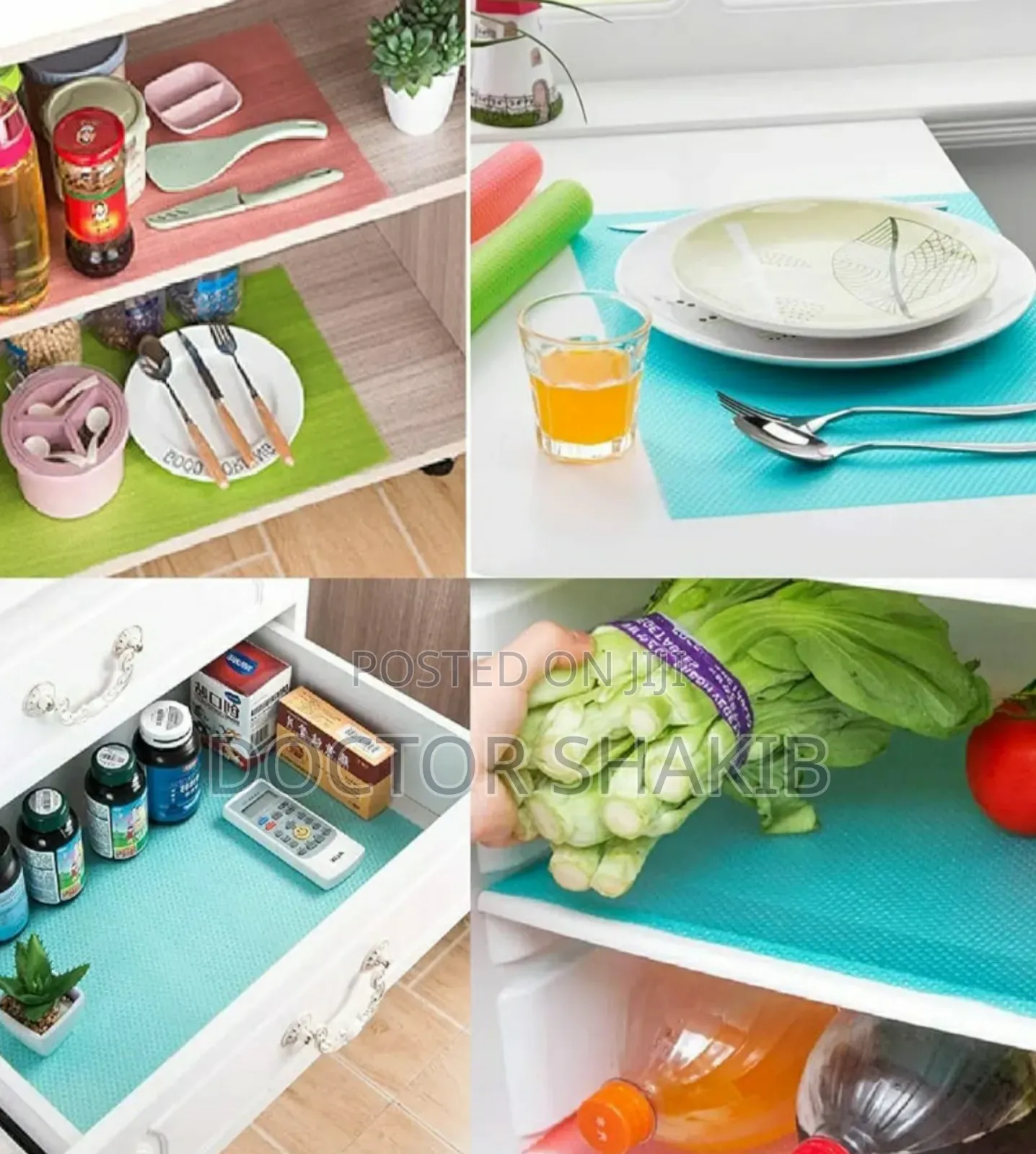 Antibacterial Fridge/Refrigerator Mats - 4pcs