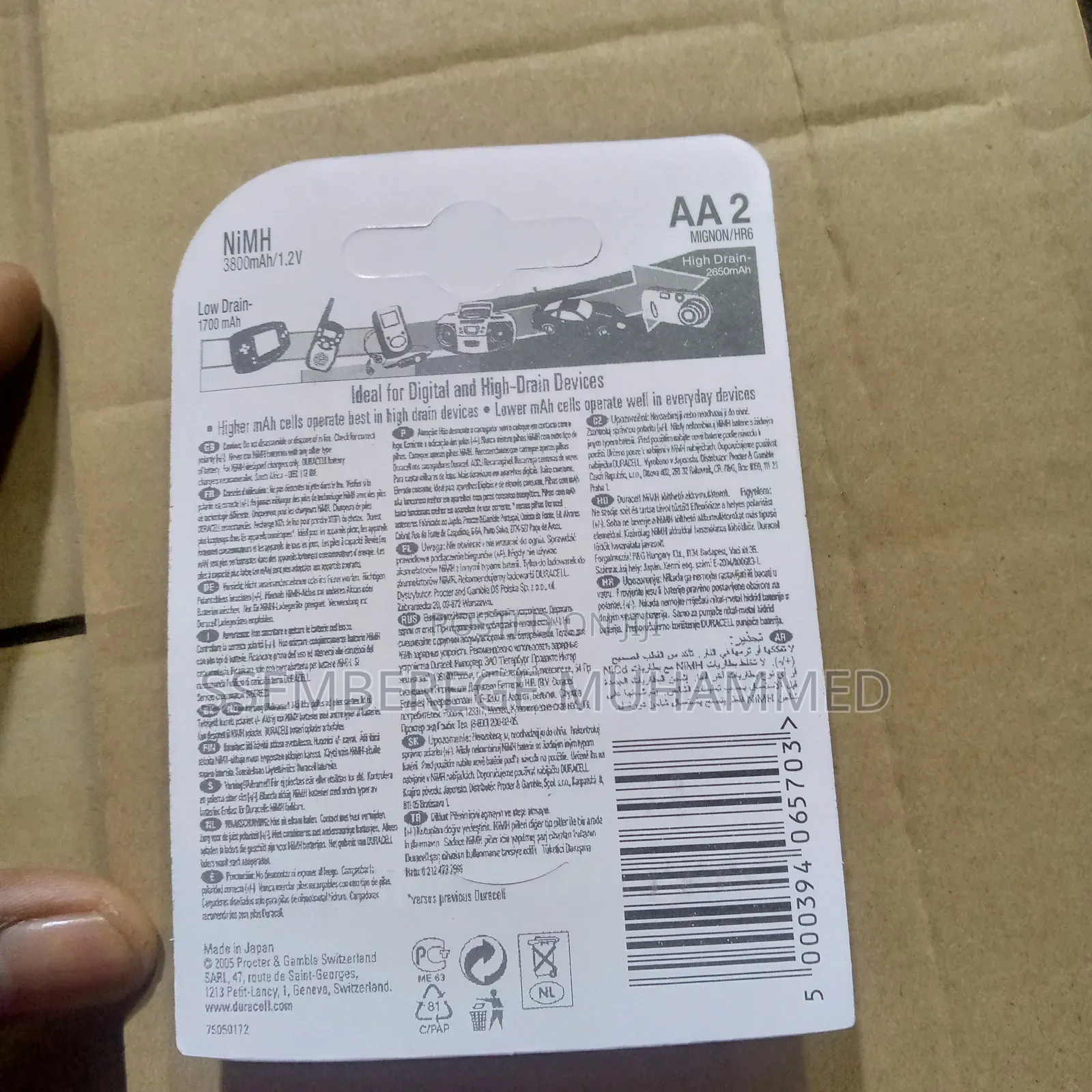 Duracell Aa Rechargeable 3800mah