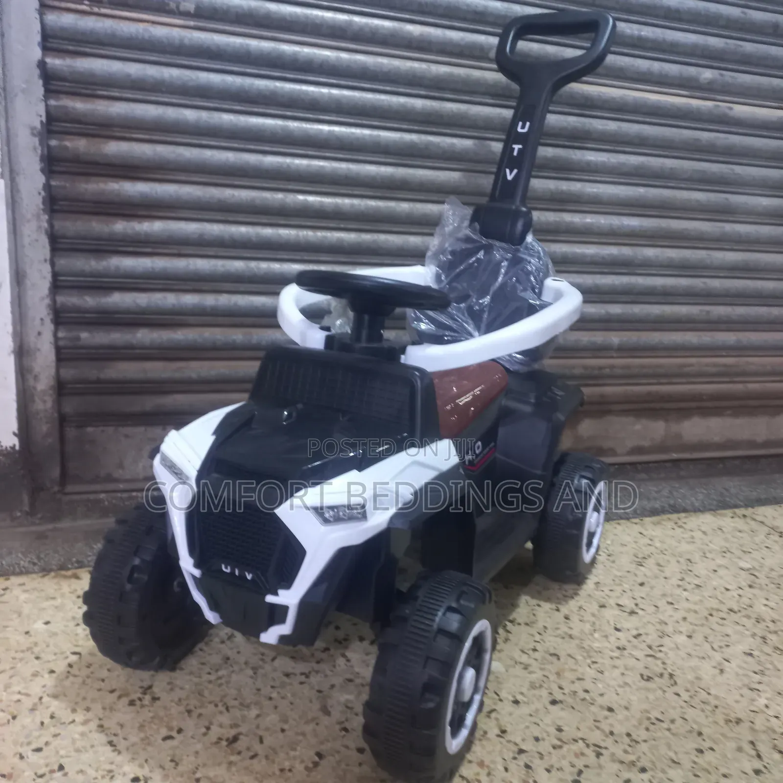 Kids Push Car With Accelerator White