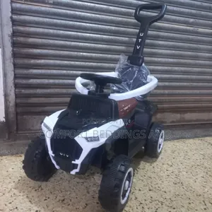 Kids Push Car With Accelerator White