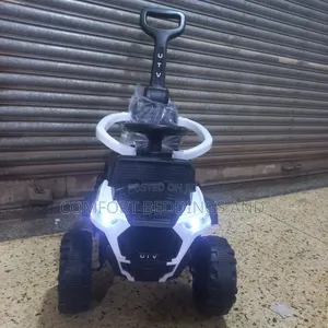Kids Push Car With Accelerator White