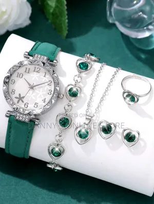 6pcs Women's Casual Quartz Watch Belt Design Starfish Patt