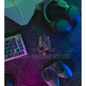 Porodo 7200 Dpi Gaming Wired Mouse With Program 8 Keys Black