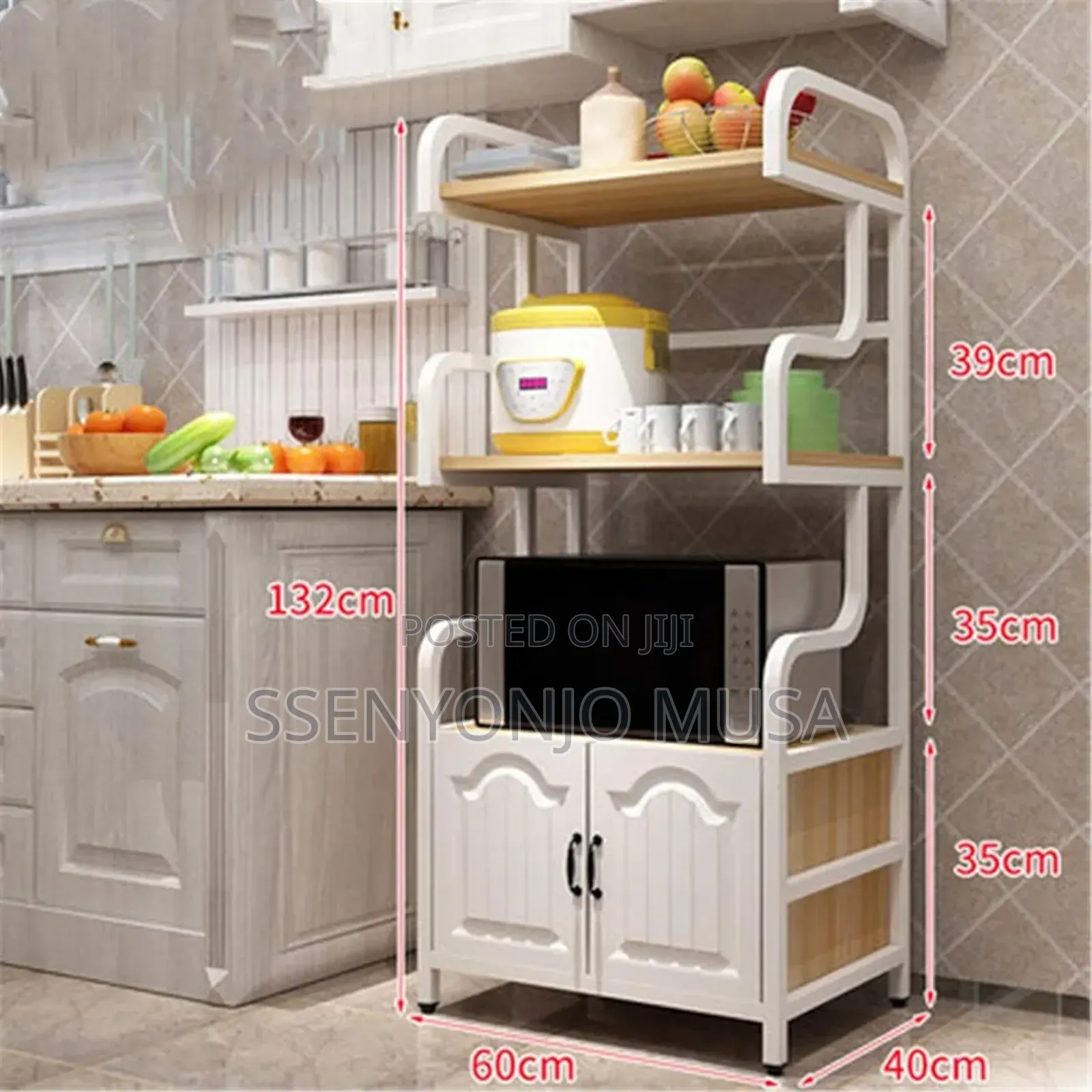 Kitchen Rack - 3-tier Storage Shelf For Cookware, Utensils