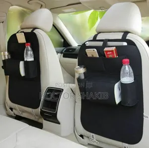 New 2 Pieces of Car Back Seat Organizer- Multi - Colours